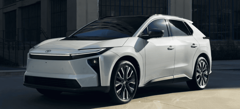 white 2026 Toyota bZ parked